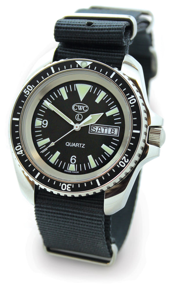 CWC Quartz Divers Watch Mk.2 Day/Date Polished Case (RN300-P QS120-DD)