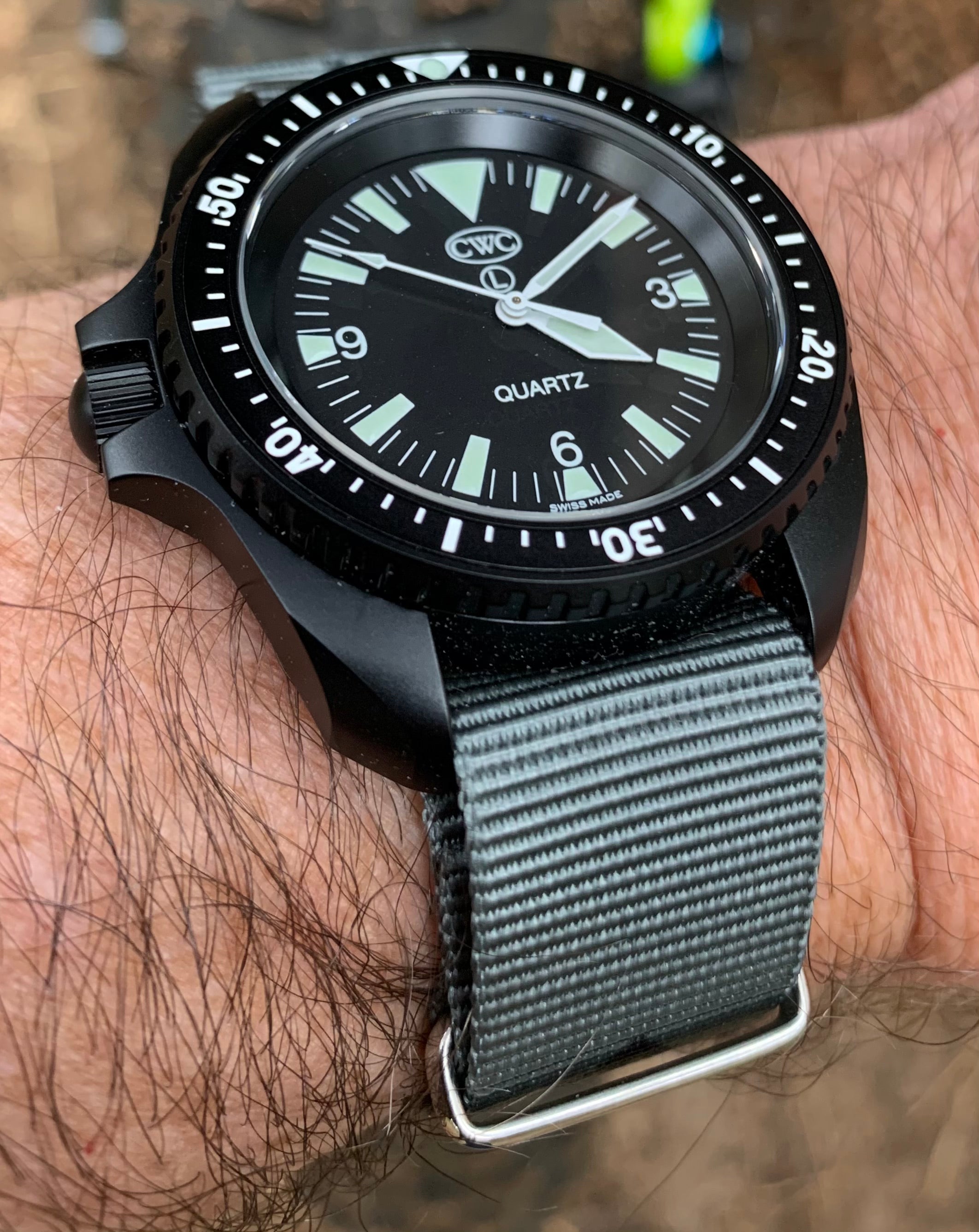 CWC Quartz Divers Watch Mk.2 SBS No Date, Black (SF300 QS120)